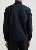 Percival Checkerboard Denim Shirt Navy