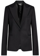 JW Anderson Tuxedo Wool Blazer Black