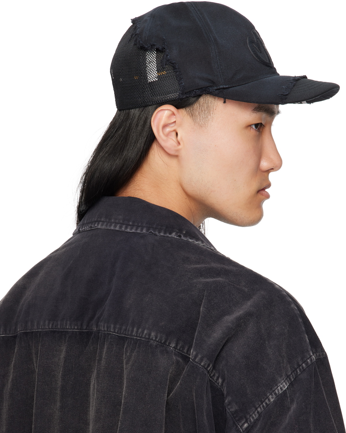 Maison MIHARA YASUHIRO Black CA4LA Edition Crushed Detail Cap