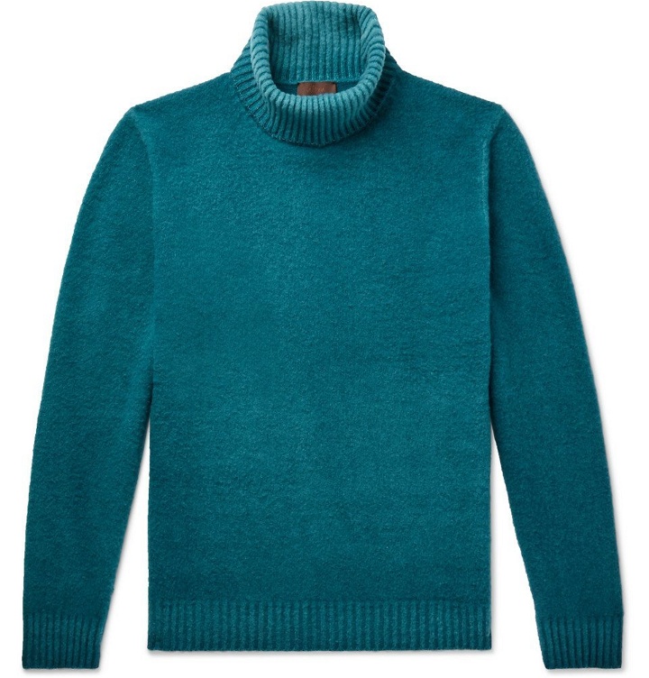 Photo: Altea - Virgin Wool Rollneck Sweater - Blue