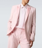 McQueen Silk-trimmed wool and mohair blazer