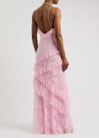Loveshackfancy Rialto Ruffle-trimmed Lace Maxi Dress Rose