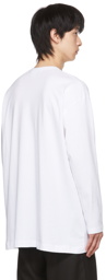 Comme des Garçons Shirt White Logo Long Sleeve T-Shirt