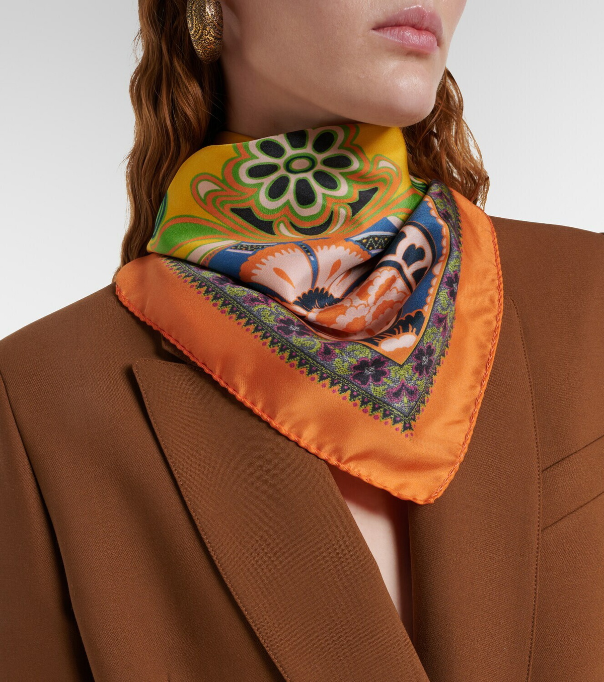 Etro Norma printed silk twill scarf