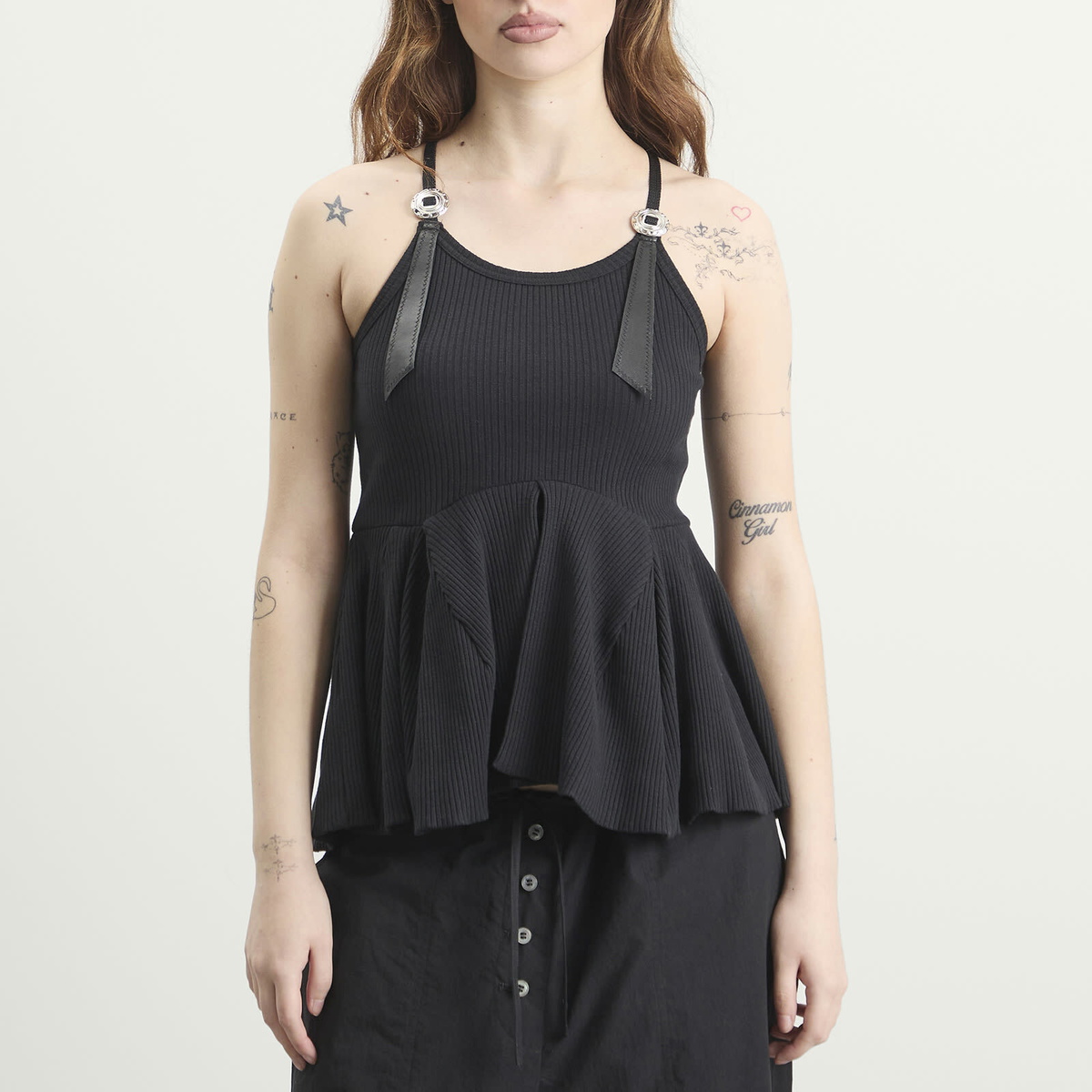 TOGA ARCHIVES Women's TOGA Rib Flare Camisole in Black