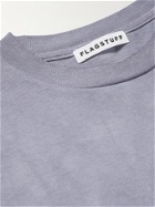 FLAGSTUFF - Logo-Print Tie-Dyed Cotton-Jersey T-Shirt - Gray