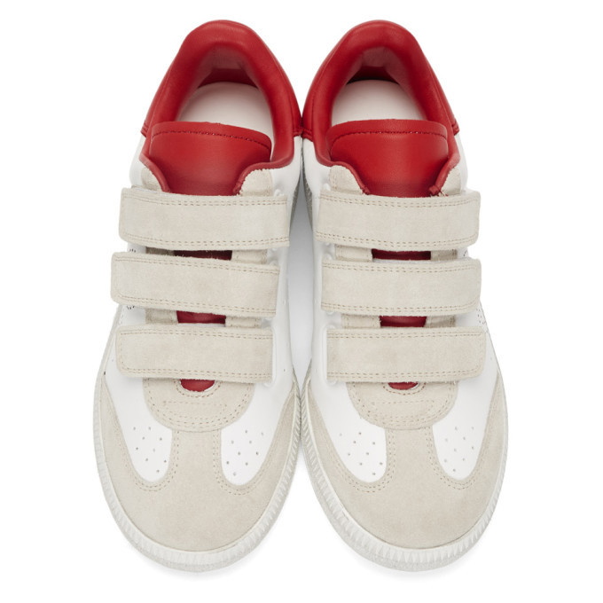 Isabel Marant Red and White Beth Sneakers Marant