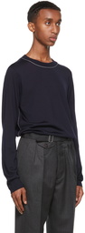 Maison Margiela Navy Wool Sweater