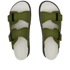Alexander McQueen Men's Rubber Wedge Sole Sandal in Military Green