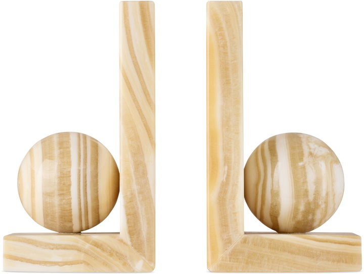 Photo: Soho Home Beige Mango Onyx Prato Bookends