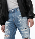 Dolce&Gabbana - Distressed mid-rise straight jeans