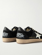 Golden Goose - Ball Star Distressed Suede and Leather Sneakers - Black