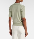 Altuzarra Clay cropped cotton and silk polo shirt
