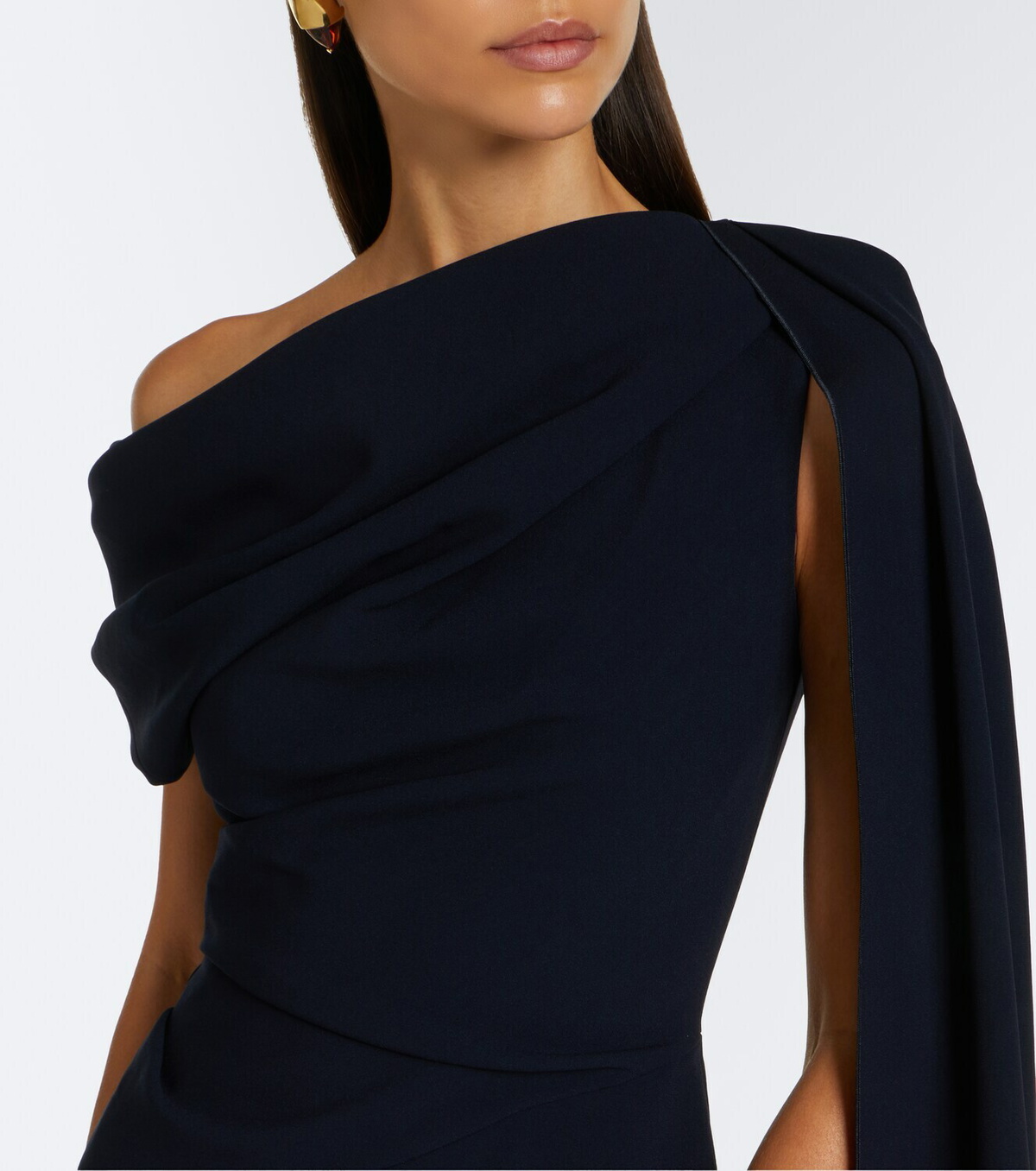 Roksanda Maite caped crêpe midi dress