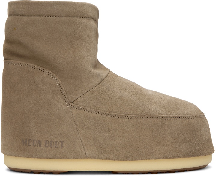 Photo: Moon Boot Taupe Icon Low Nolace Boots