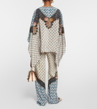 Etro Printed silk cape