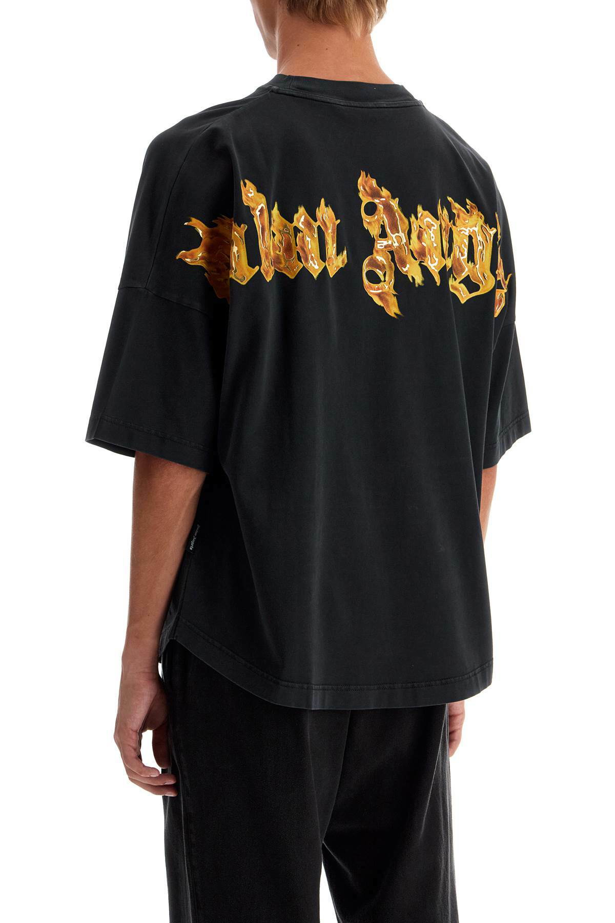 PALM ANGELS 'burning palm oversized t Black Palm Angels PALM ANGELS 'burning palm oversized t Black Palm Angels