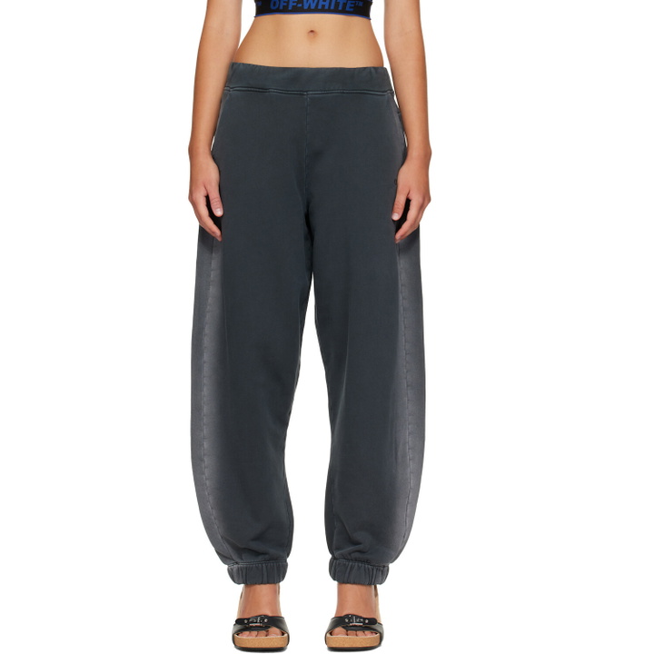 Photo: Off-White Gray 'Off' Laundry Balloon Sweatpants