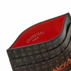 Balenciaga Men's Canvas Logo Card Holder in Black/L Door Orange 