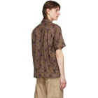BEAMS PLUS Brown Flax Batik Print Shirt