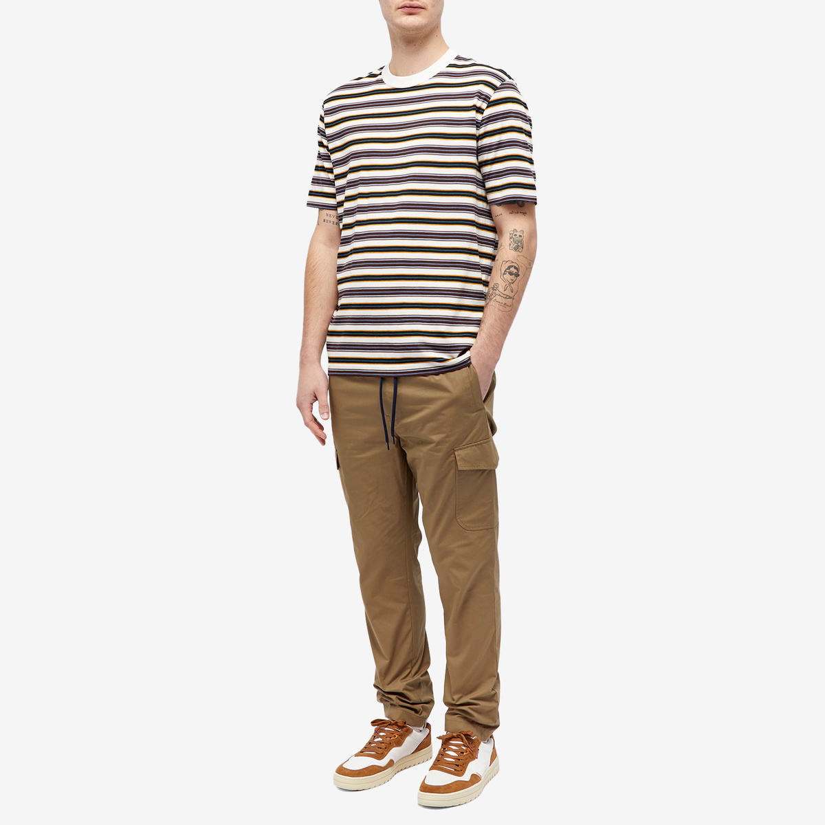 Paul Smith Men's Stripe T-Shirt in White Paul Smith