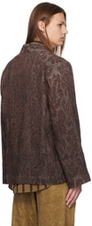 UMA WANG Burgundy Jester Jacket