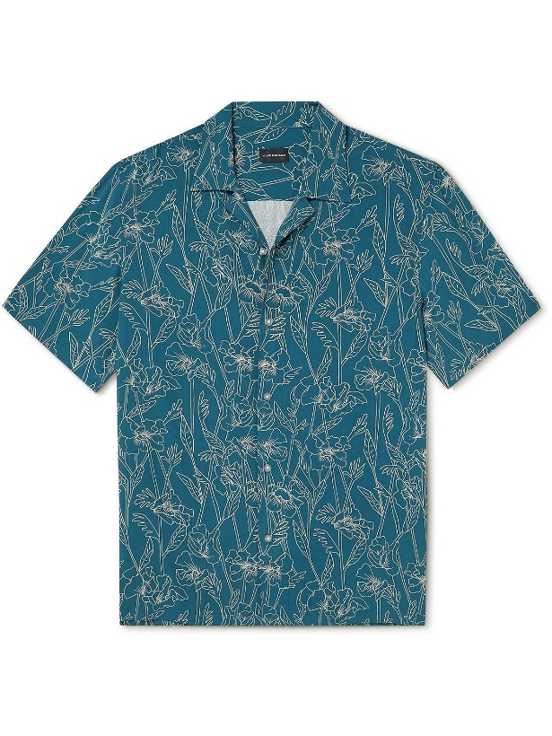 Photo: Club Monaco - Camp-Collar Floral-Print Woven Shirt - Blue