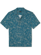Club Monaco - Camp-Collar Floral-Print Woven Shirt - Blue