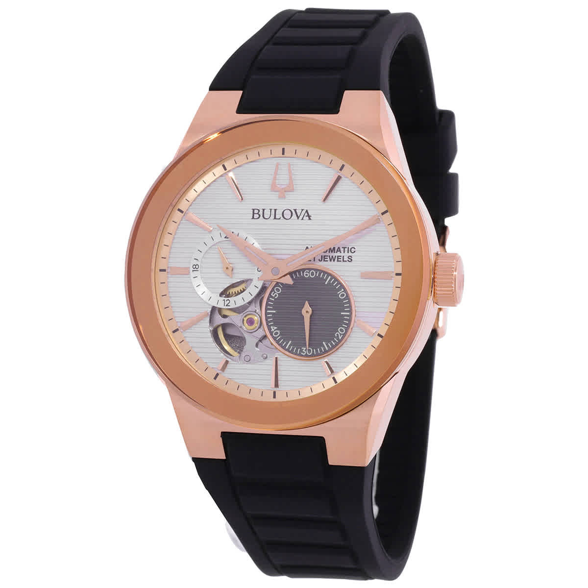 Bulova Latin Grammy Chronograph Automatic Silver Dial Mens Watch 97A186
