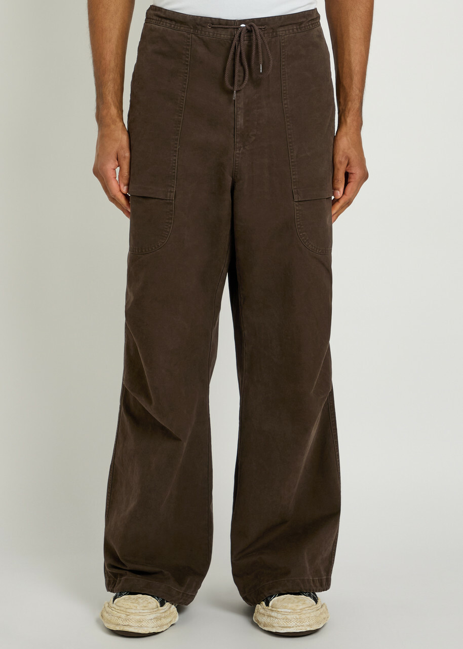 Entire Studios Barren Wide-leg Denim Cargo Trousers Brown