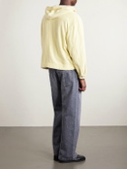 Auralee - Cotton-Blend Terry Zip-Up Hoodie - Yellow