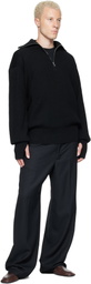 Rier Black Halfzip Utility Sweater