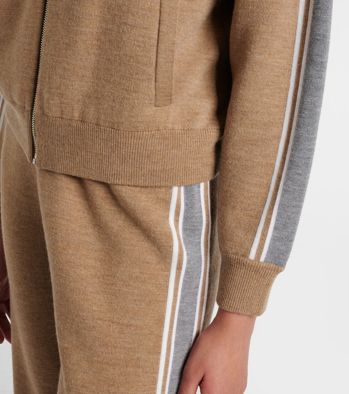 Fusalp Benada striped wool-blend jacket