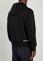 Moncler Grenoble Rubberised Logo-print Hooded Cotton Sweatshirt Black