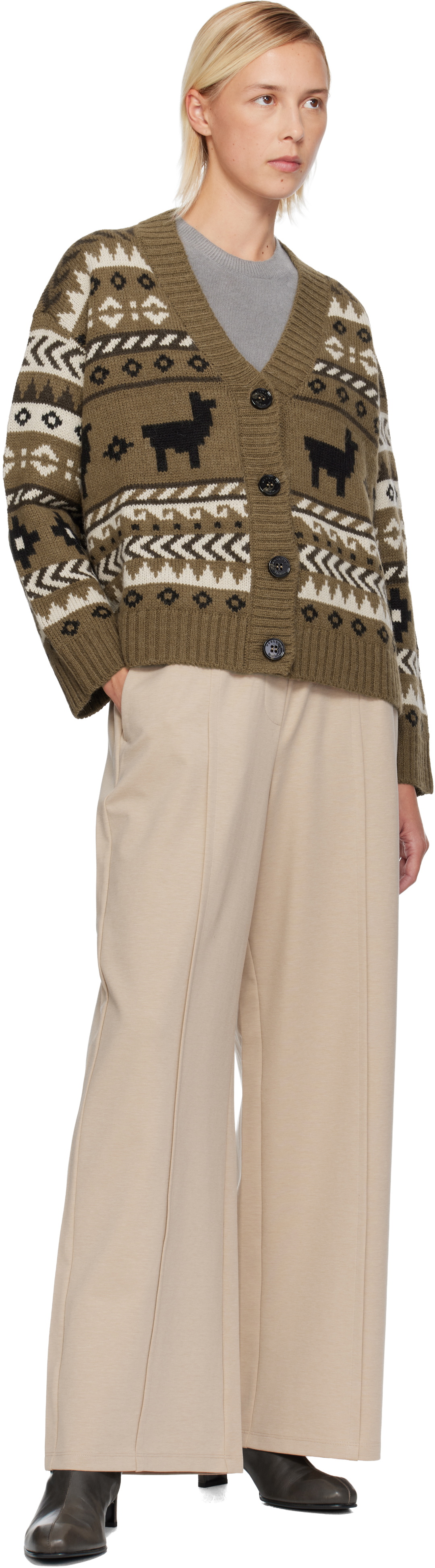 Weekend Max Mara Brown Ovatta Cardigan