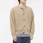 FrizmWORKS Men's Heavy Wool Round Cardigan in Oatmeal