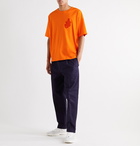 Moncler Genius - 1 JW Anderson Logo-Appliquéd Cotton-Jersey T-Shirt - Orange