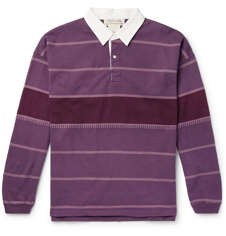 Photo: Remi Relief - Striped Cotton-Jersey Rugby Shirt - Purple