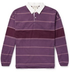 Remi Relief - Striped Cotton-Jersey Rugby Shirt - Purple