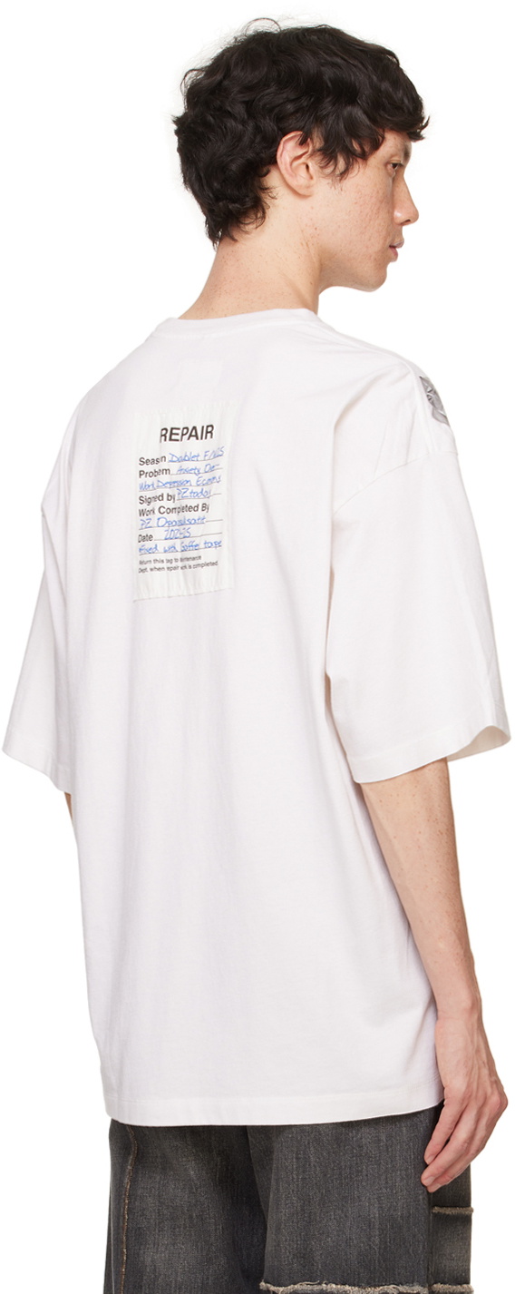 【国内買付】doublet GAFFER TAPE REPAIR T-SHIRT Tシャツ WHITE GAFFER TAPE REPAIR T-SHIRT – doublet