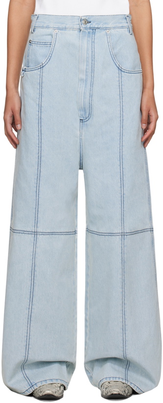 Photo: LU'U DAN Blue Paneled Jeans