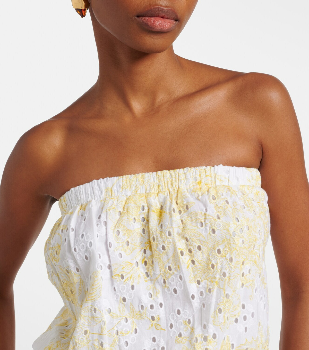 Melissa Odabash Naomi broderie anglaise cotton jumpsuit