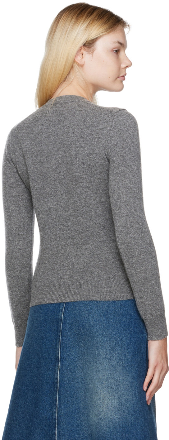 COMME des GARÇONS PLAY Gray Heart Patch Cardigan
