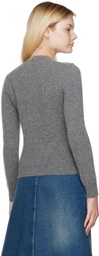 COMME des GARÇONS PLAY Gray Heart Patch Cardigan