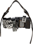 HODAKOVA Black Buckle Baguette Bag