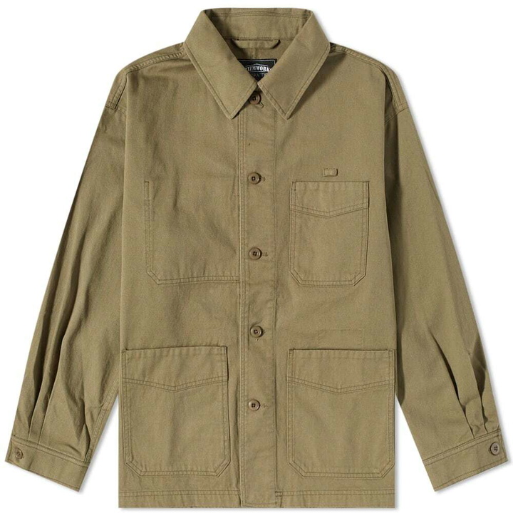 Photo: FrizmWORKS Men's French Work Jacket in Olive