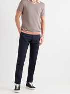 INCOTEX - Slim-Fit Wool Trousers - Blue