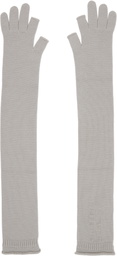 Rick Owens Gray Concordians Rasato Knit Opera Gloves