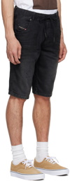 Diesel Black Denim Shorts