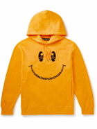 Mastermind World - Logo-Embroidered Cotton-Jersey Hoodie - Yellow